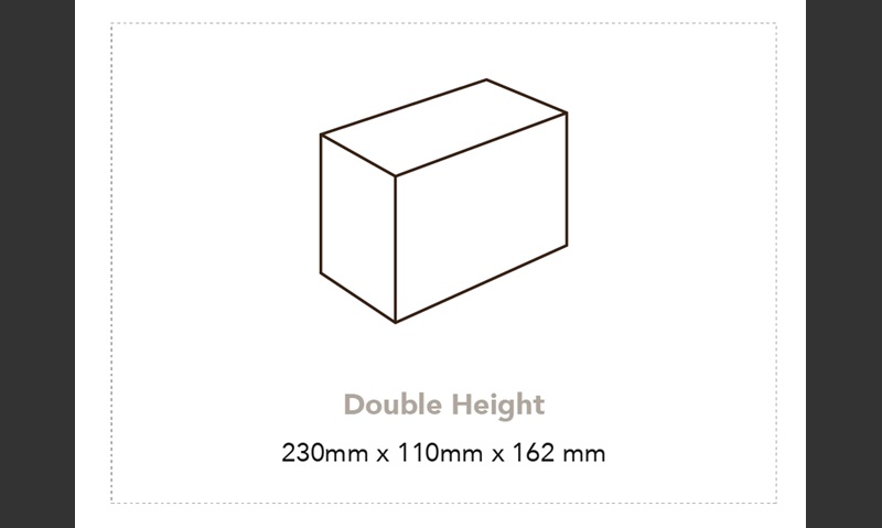 Double Height Brick Dimensions