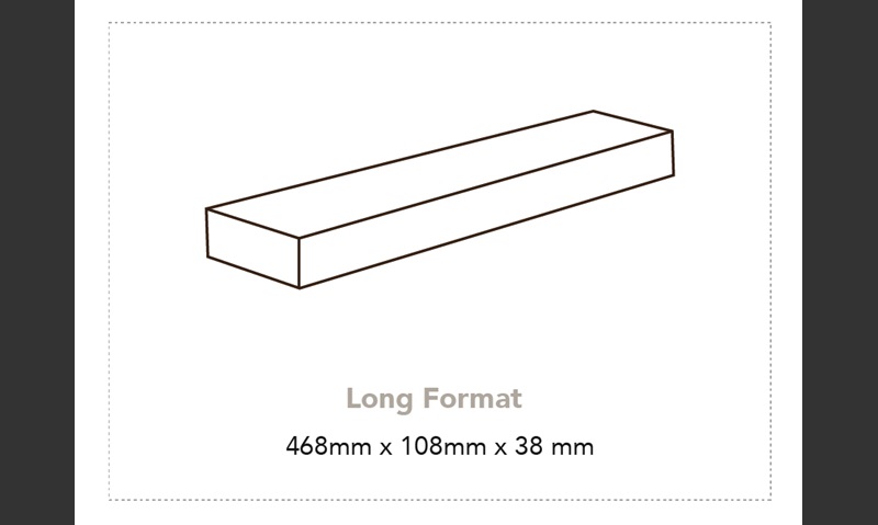 Long Format Brick Dimensions 