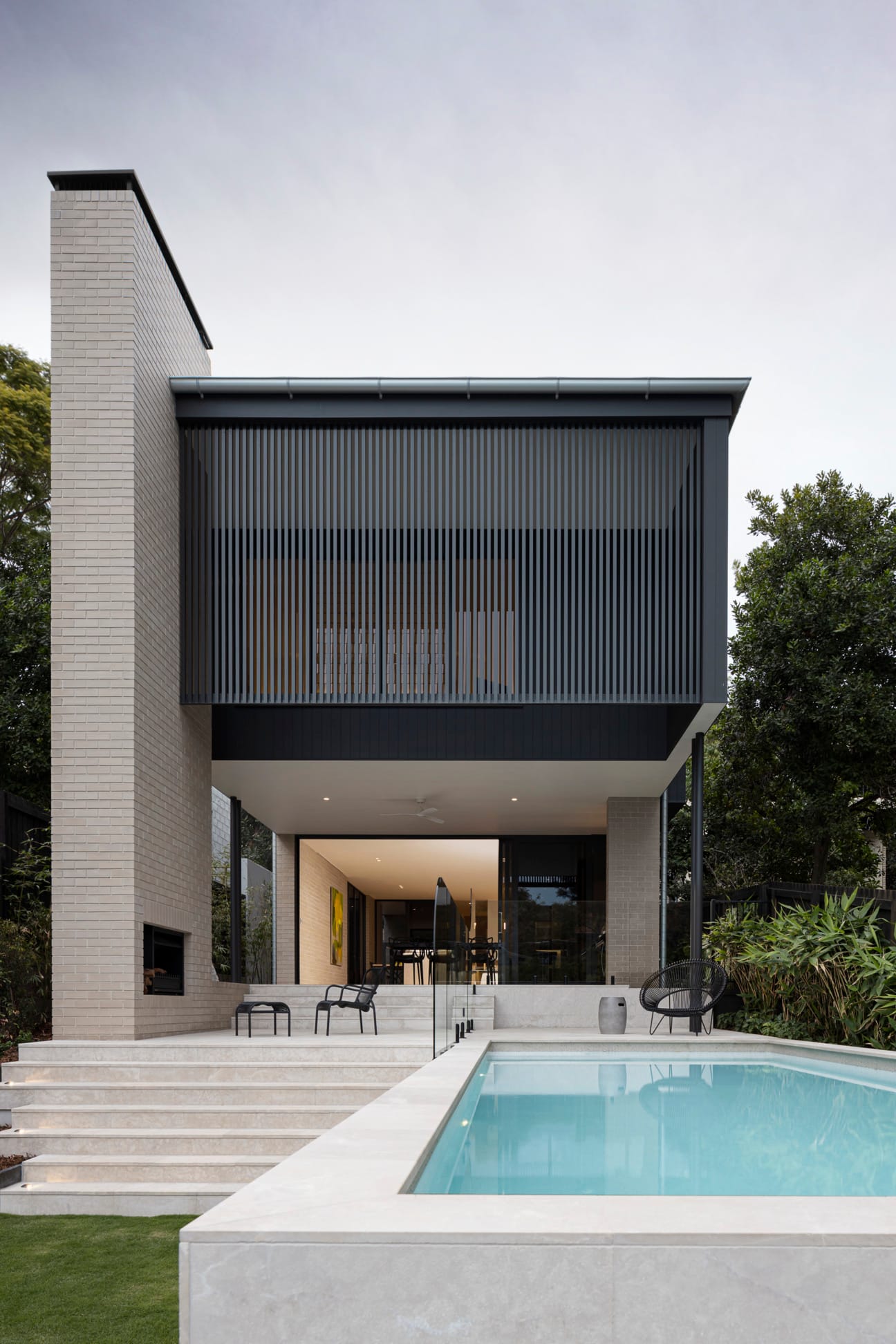 KP Architects using PGh Bricks for a beautiful luxury home in Brisbane. The Walker House.