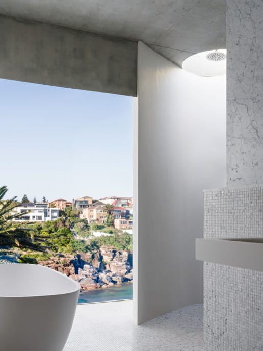 Renato Dâ€™Ettorre Architects custom PGH Breeze bricks used in coastal home in Gordons Bay, NSW.