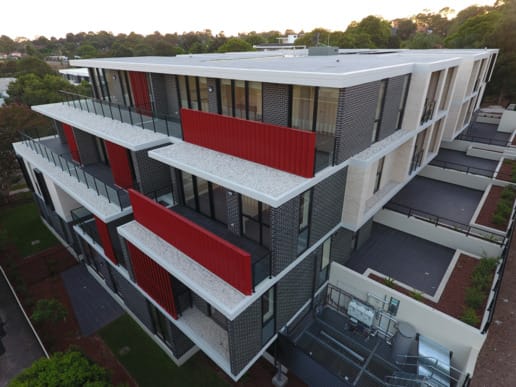 Lawrence Street Peakhurst Apartments project using PGH Bricks Alfresco range as a robust option.