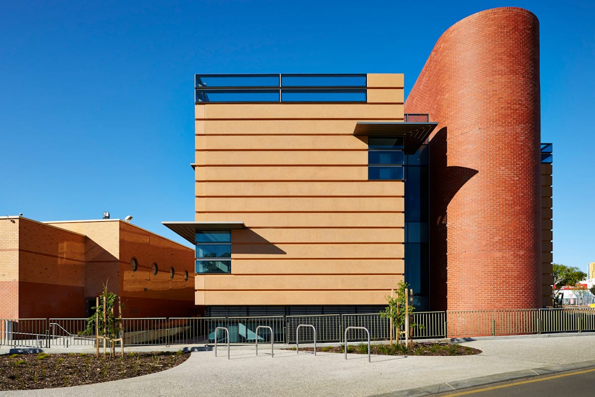 Adelaide High School Extension using custom made Red Smooth brick by PGH.