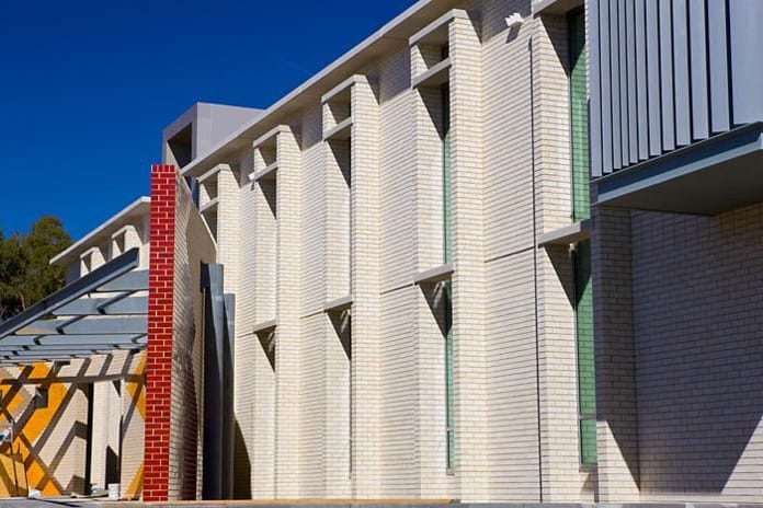 Botswana Embassy building using PGH Bricks to enforce cultural identity through colourful brick and pattern work.