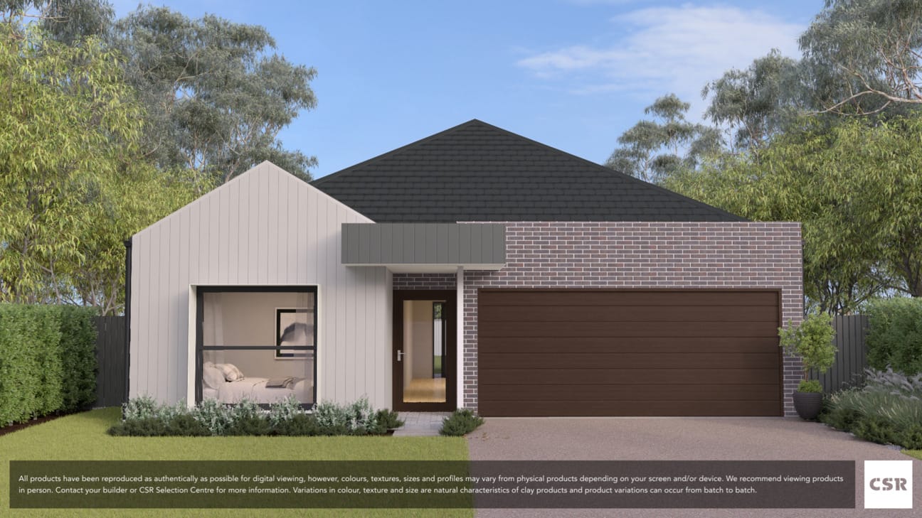 Mystique brick from PGH in Origin range on house render