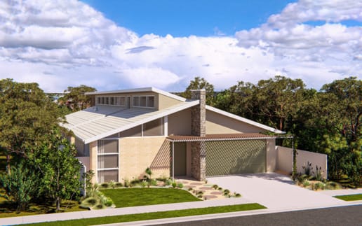 CSR Style Guide | Modernist Home featuring PGH Stone in Rugged Ledgestone, Silverpeak