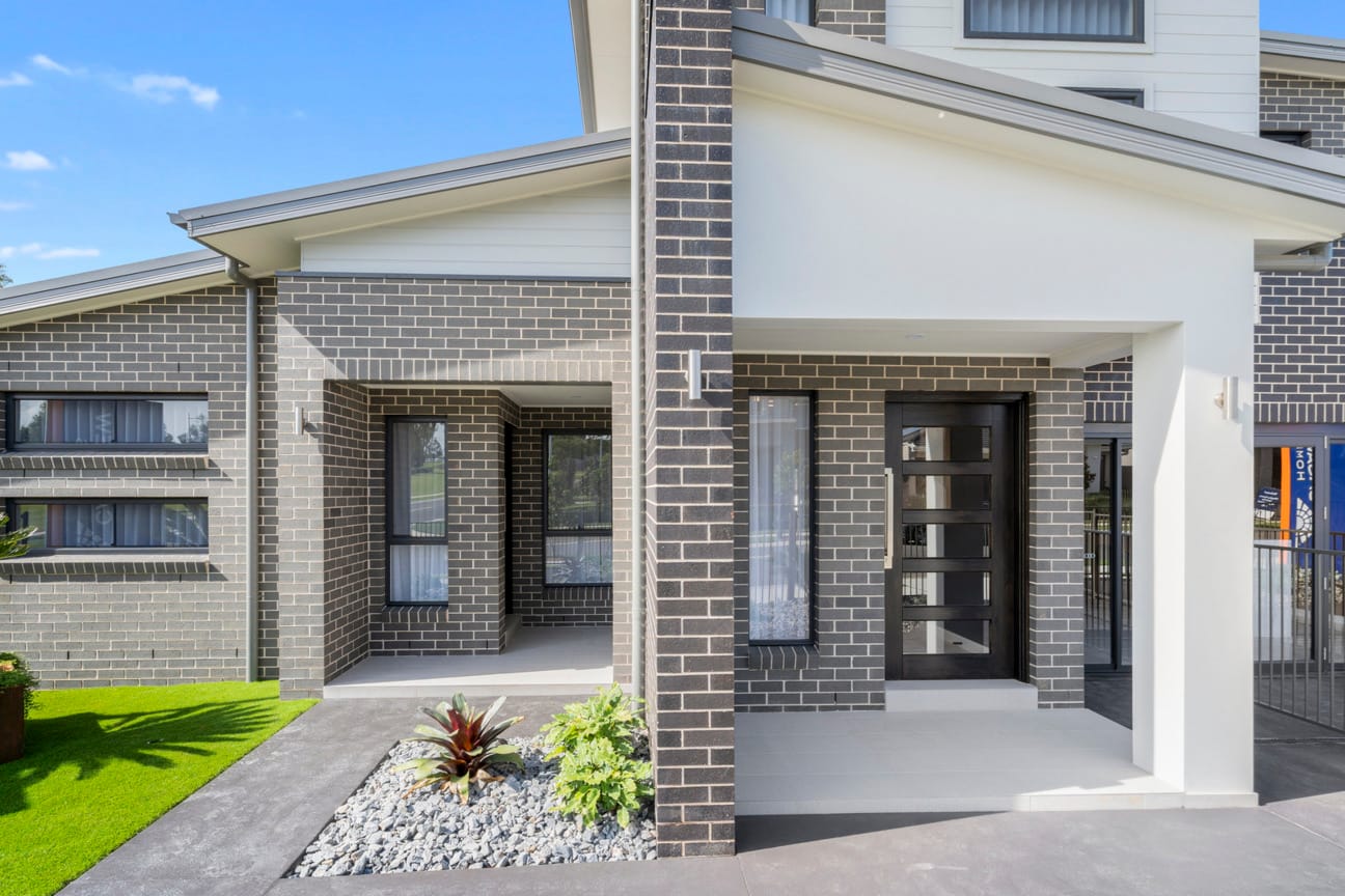 Home exterior using Truffle brick from the PGH Espresso range