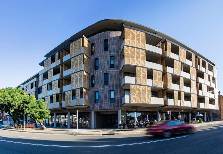 The Cooperage building in Dulwich Hill using PGH Bricks Blackheath from the Highlands range.