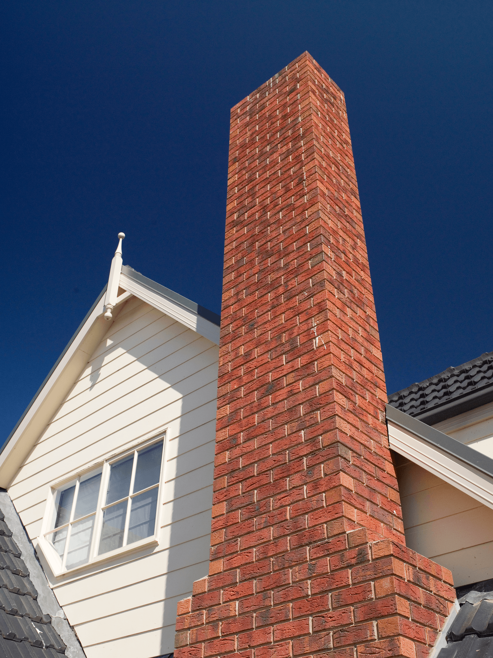 PGH Bricks Jarrah in Character range used on chimney
