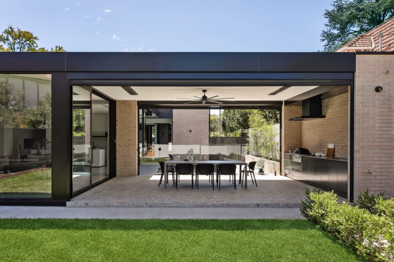 Home exterior using lightning brick from the PGH Dark and Stormy range