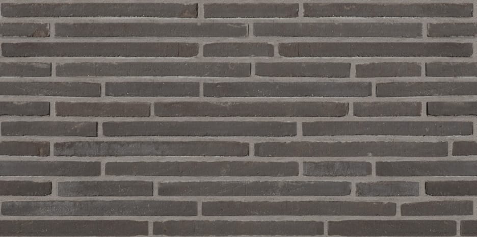 PGH Bricks Lang Mursten Gehl with dark mortar.