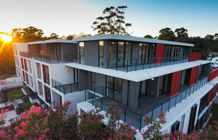 Lawrence Street Peakhurst Apartments project using PGH Bricks Alfresco range as a robust option.