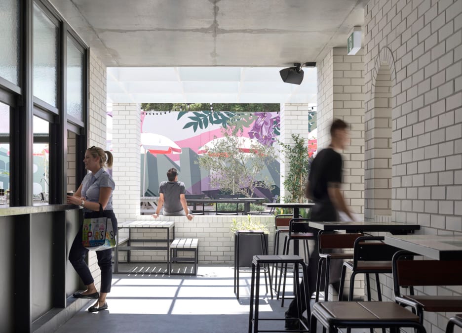 The redesign of The Boundary Hotel in Brisbane’s West End showcasing the use of PGH's Blanco white brick.