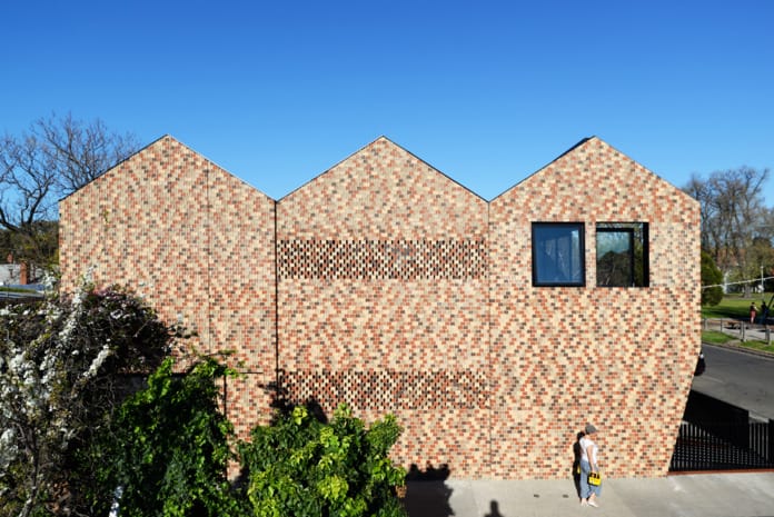 Hancock House using PGH Brick bricks to create a low-maintenance, statement exterior for the inner city Brunswick house