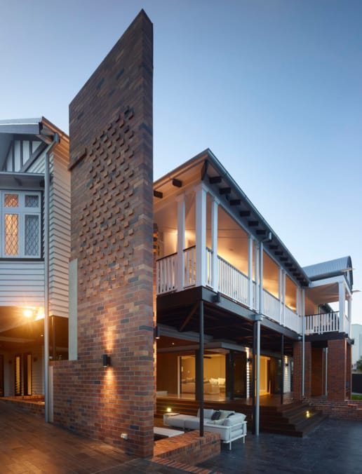 Monaise Residence in the Brisbane suburb of Ascot showcasing a blend of traditional Queenslander, Colonial, and Tudor architectural styles.