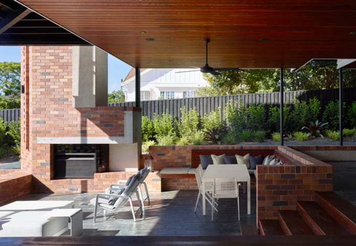 Monaise Residence in the Brisbane suburb of Ascot showcasing a blend of traditional Queenslander, Colonial, and Tudor architectural styles.