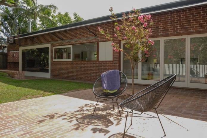 Camp Hill Terrace using PGH Bricks Black & Tan as a solution to a waterlogged yard.