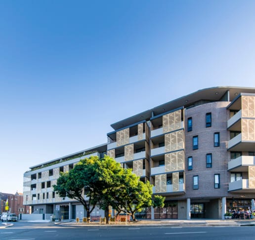 The Cooperage building in Dulwich Hill using PGH Bricks Blackheath from the Highlands range.
