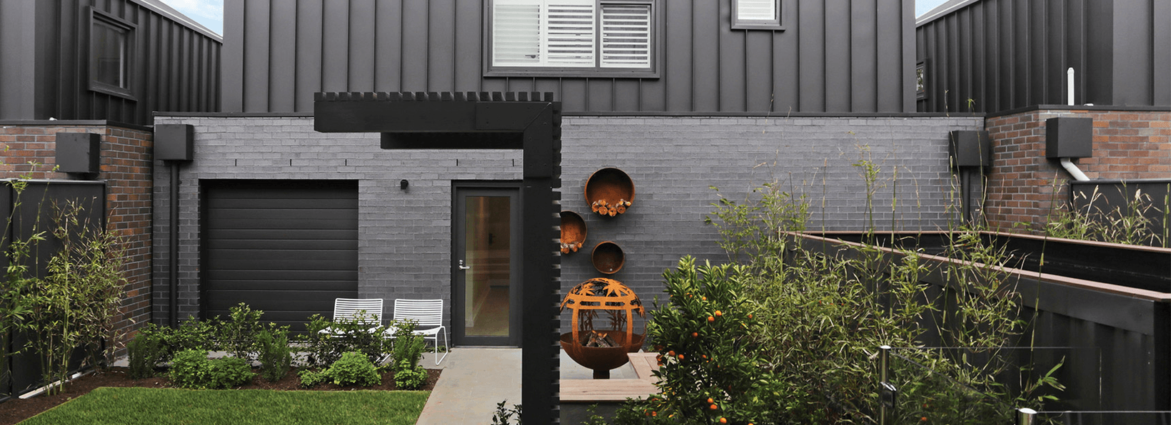 PGH Metallic Range brick wall.