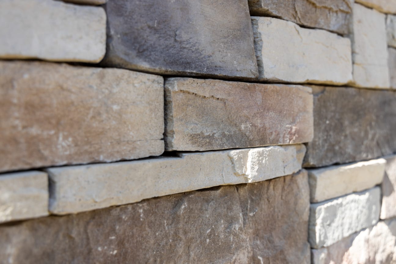 PGH Stone Classic Ledgestone Range in Russet installed on a wall