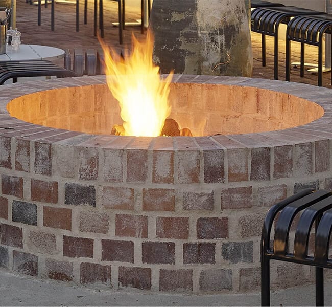 DIY backyard fire pit using PGH Bricks