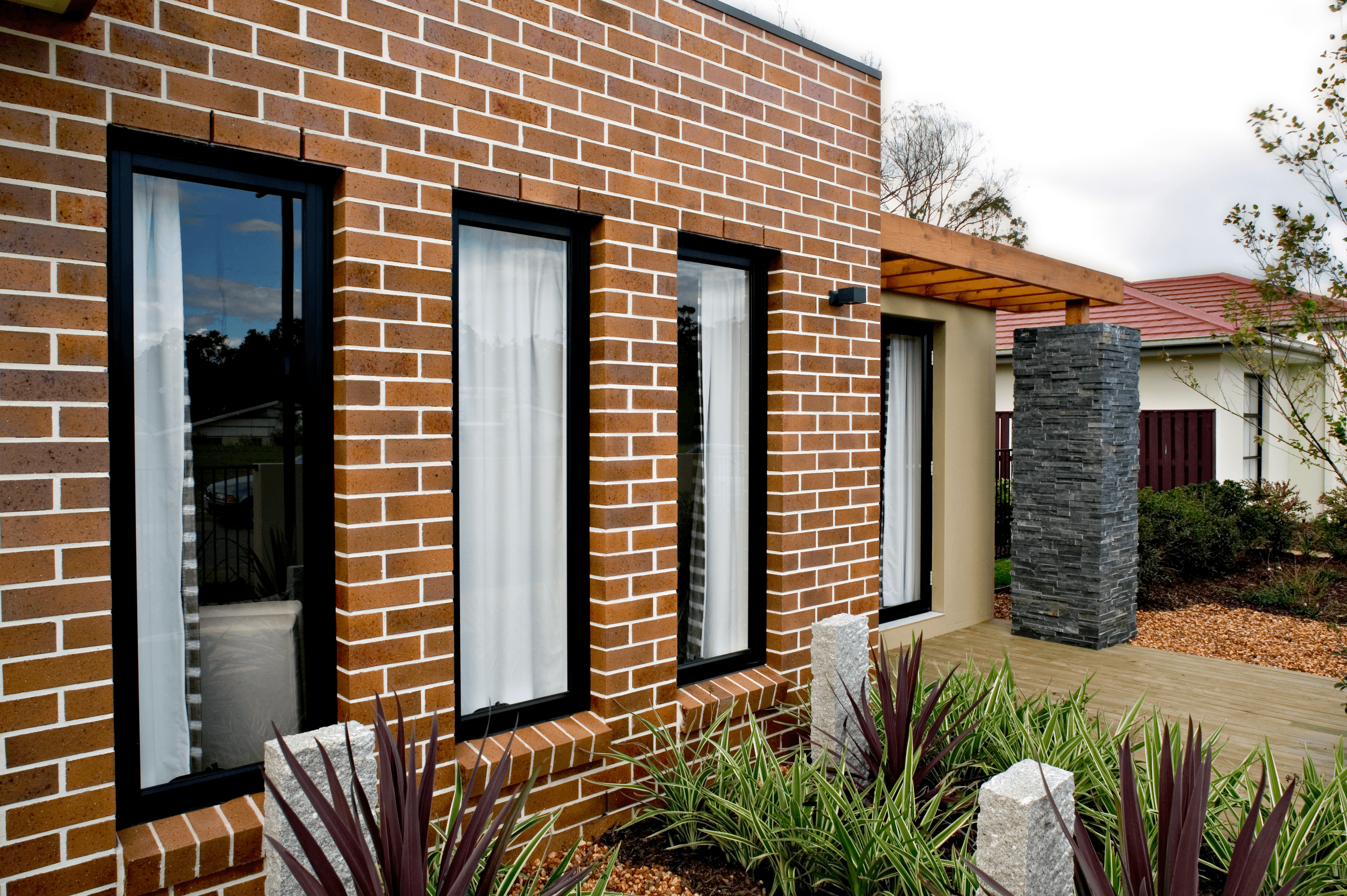 Black and Tan brick from PGH in Smooth range used on multi-residential townhouses