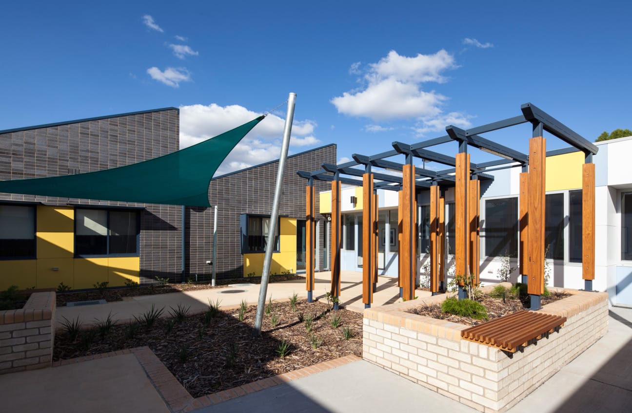 Mercy Health Aged Care using PGH Bricks to create a vibrant and active space for residents.