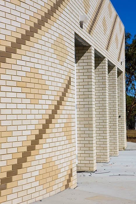 Botswana Embassy building using PGH Bricks to enforce cultural identity through colourful brick and pattern work.