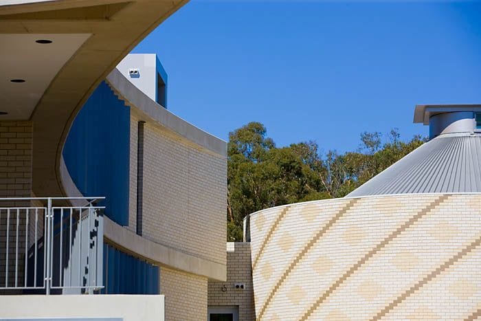 Botswana Embassy building using PGH Bricks to enforce cultural identity through colourful brick and pattern work.