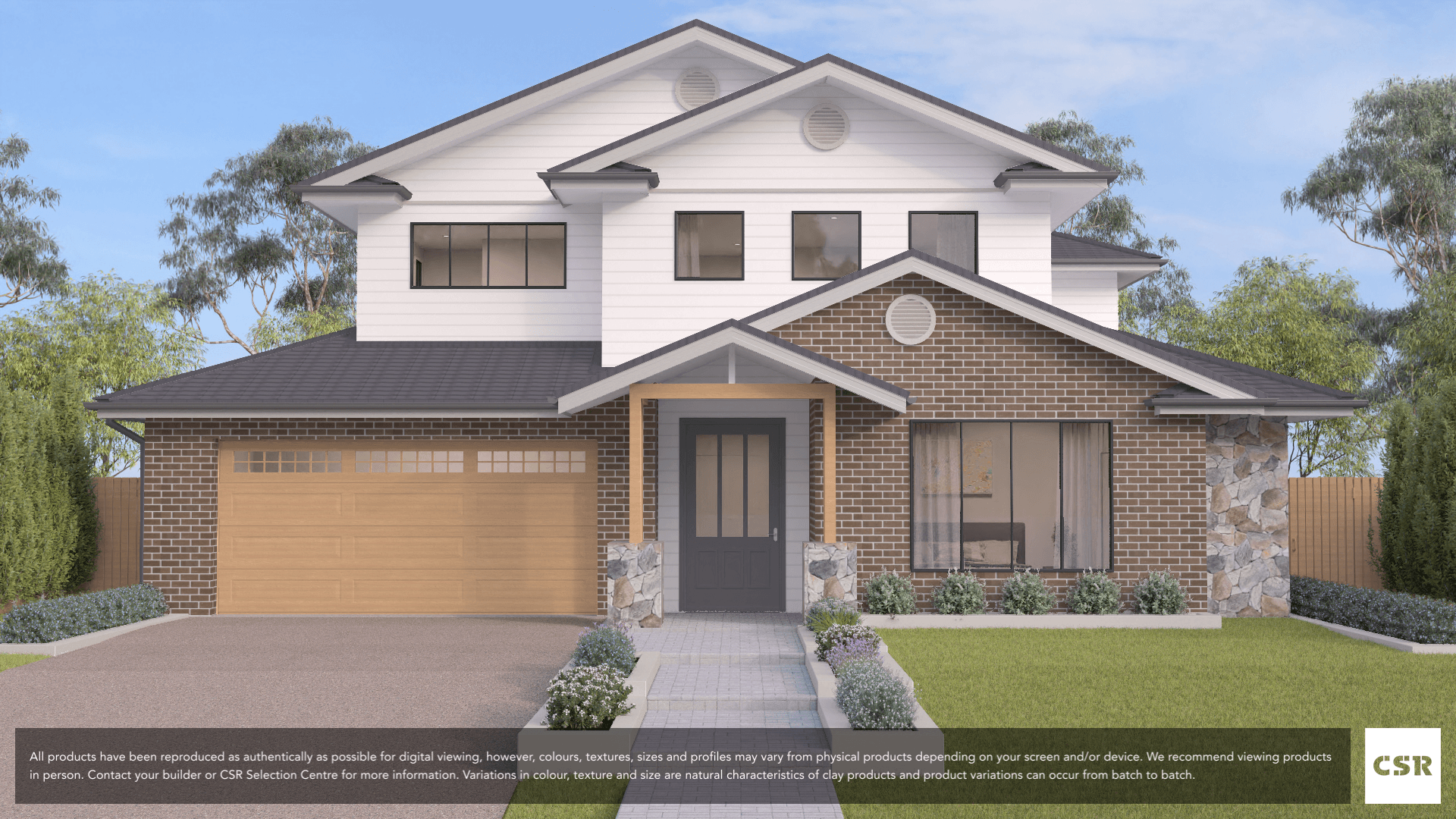 PGH Glenfern brick in Aspect range house render design