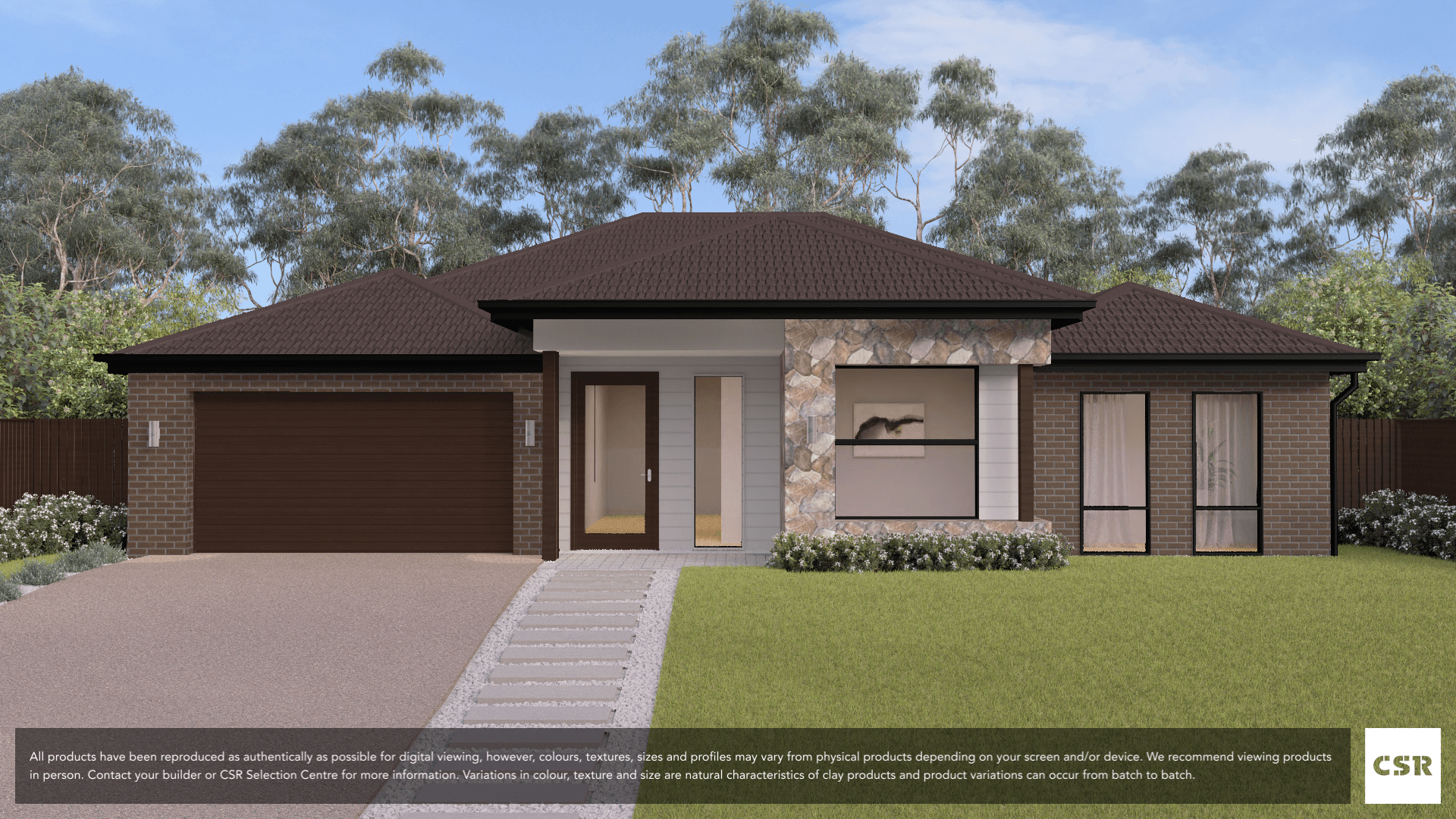 PGH Bricks Character range Bark brick front of house render