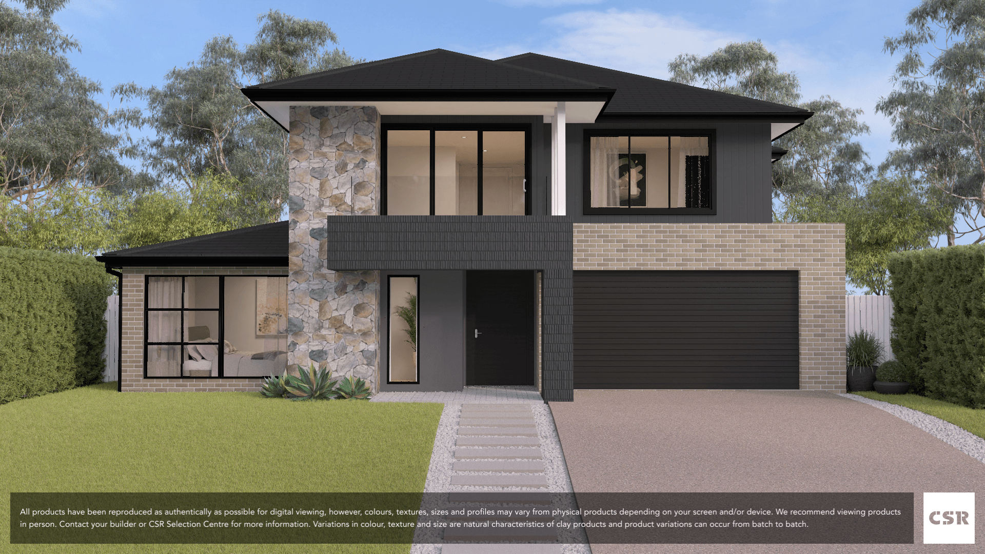 PGH Bricks Character range Putty brick front of house render