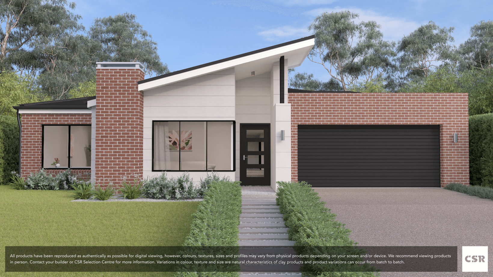 PGH Bricks Character range Red Rock brick front of house render