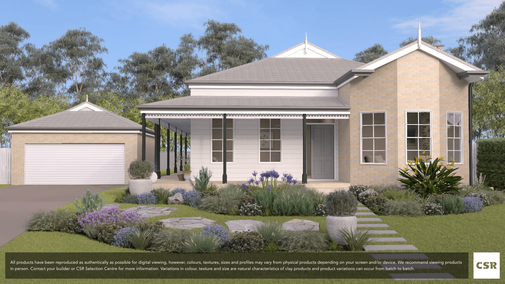 PGH Bricks Character range Straw brick front of house render