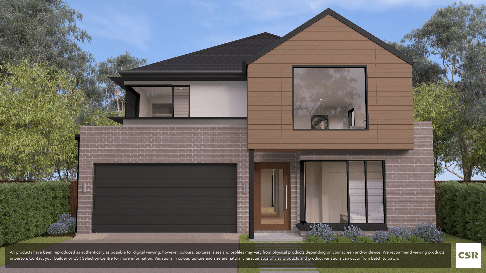 PGH Walnut brick from the Connoisseur range on house render