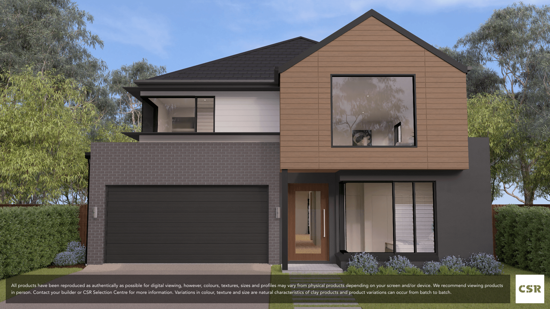 PGH Monsoon brick from the Dark and Stormy range on house render