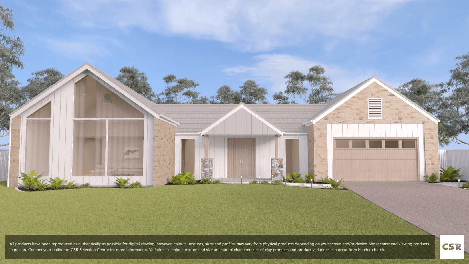 Ballandean brick from PGH in Granite Belt range on house render