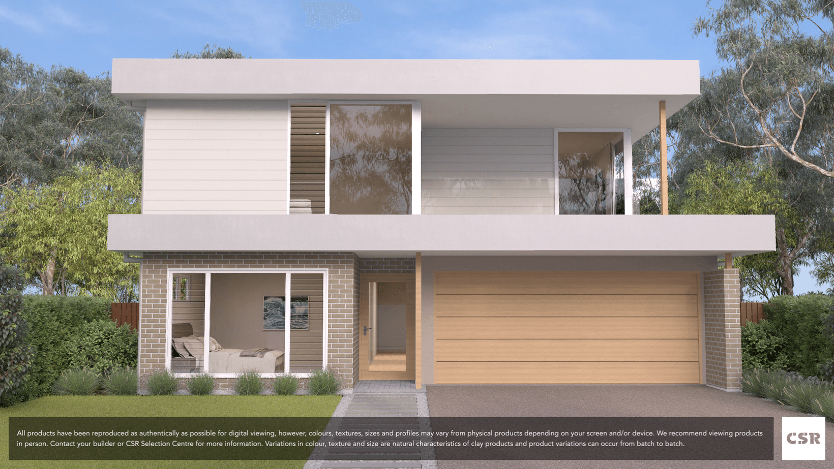 Emerald brick from PGH in Horizon range on house render