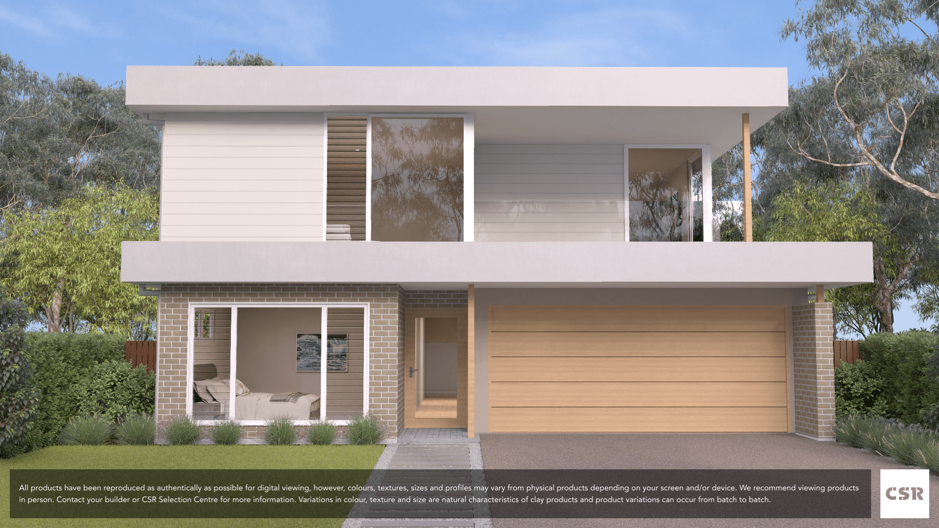 Emerald brick from PGH in Horizon range on house render