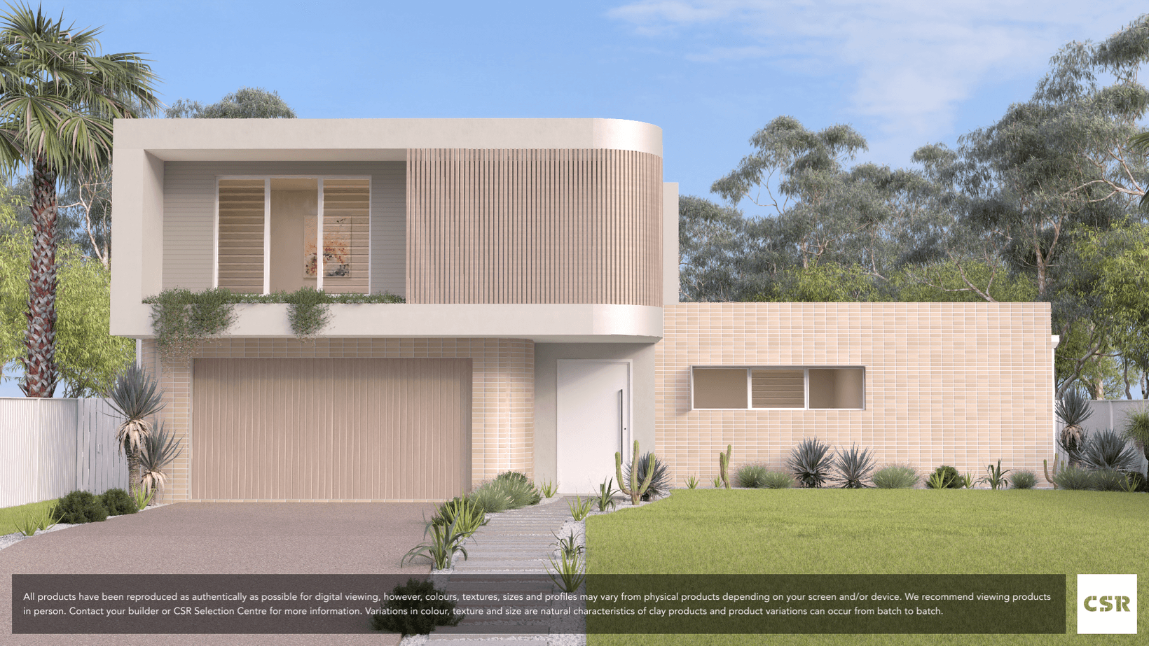 Ares brick from PGH in Morada range on house render