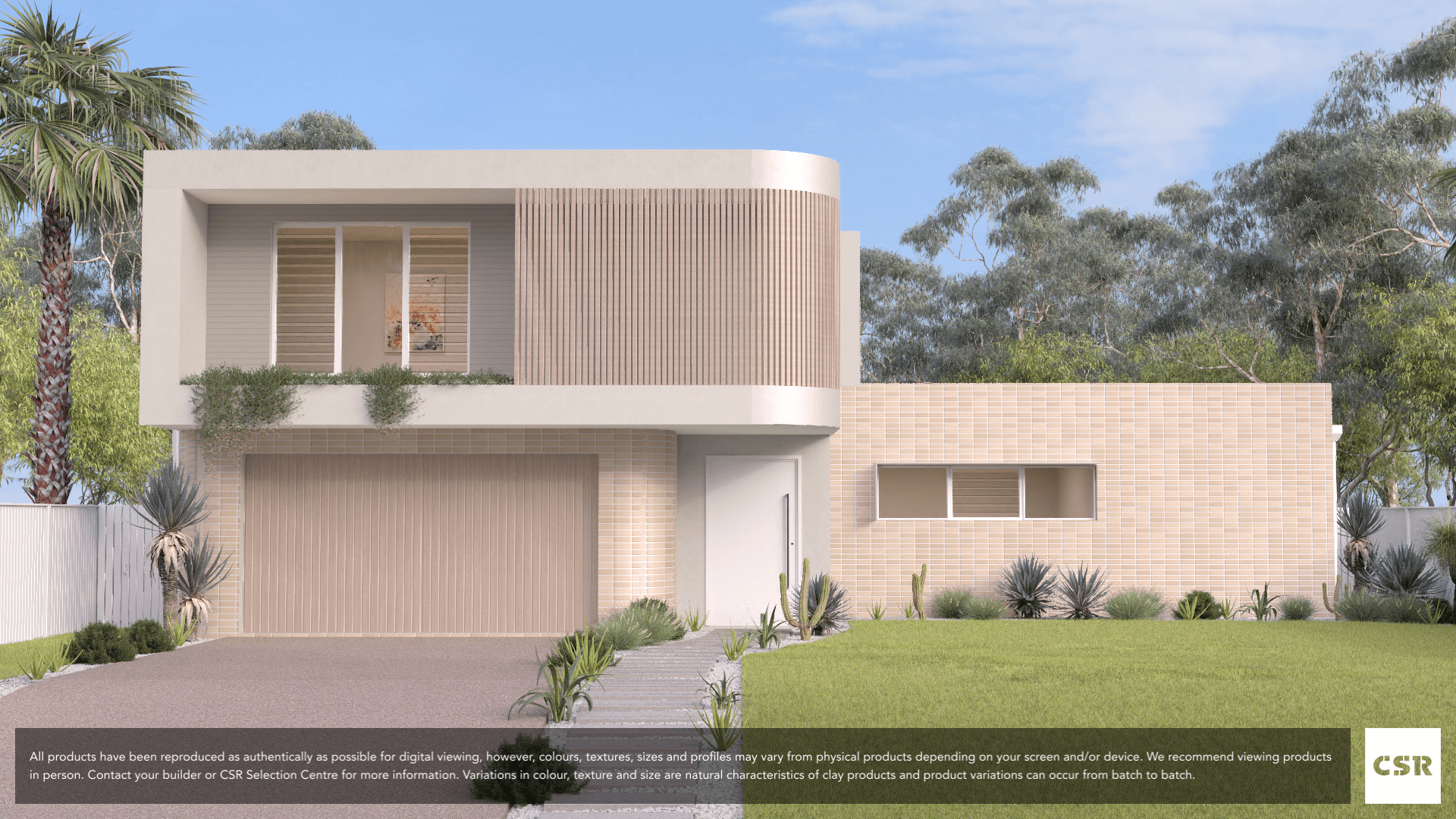 Ares brick from PGH in Morada range on house render