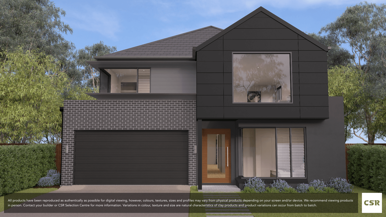 Midnight brick from PGH in Nightfall range on house render