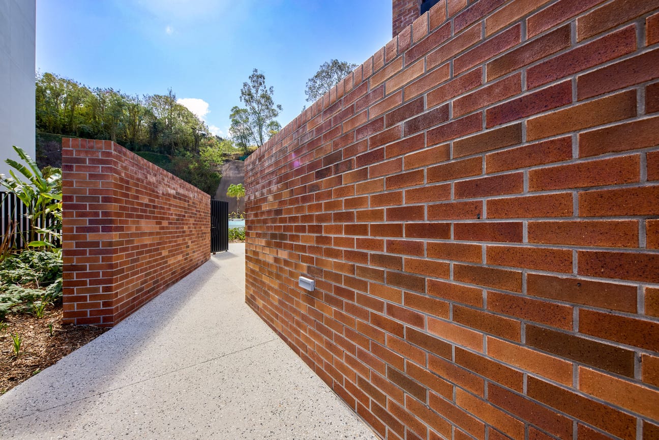 Brickworks Park, Brisbane. PGH Brick Black and Tan, Smooth range