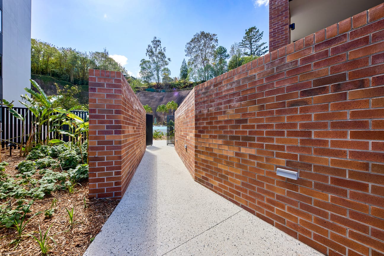 Brickworks Park, Brisbane. PGH Brick Black and Tan, Smooth range