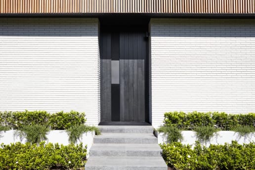 PGH white brick façade used on residential and commercial building projects.