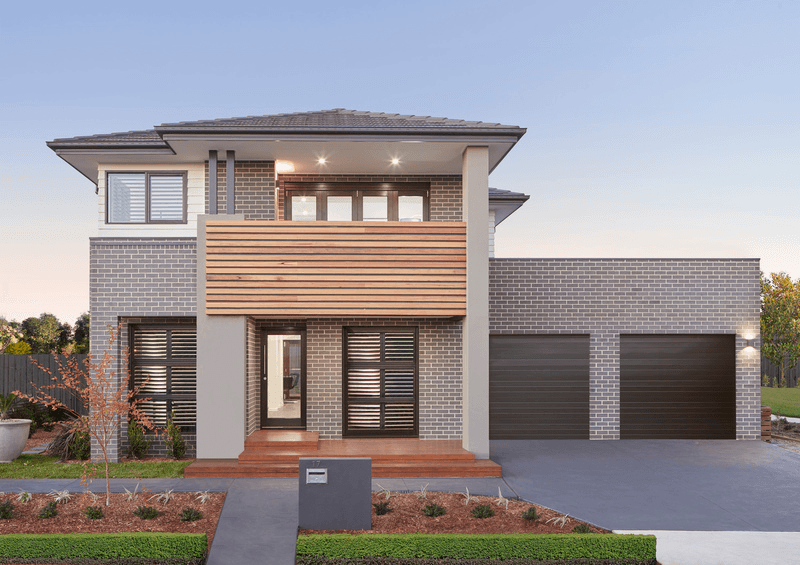 Truffle brick façade with timber and cladding exterior facade