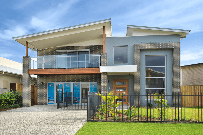 Truffle brick front house with skillion roof
