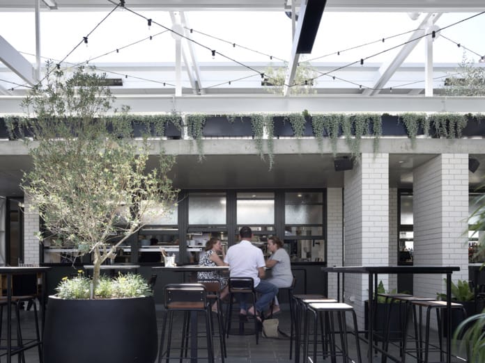 The redesign of The Boundary Hotel in Brisbane’s West End showcasing the use of PGH's Blanco white brick.