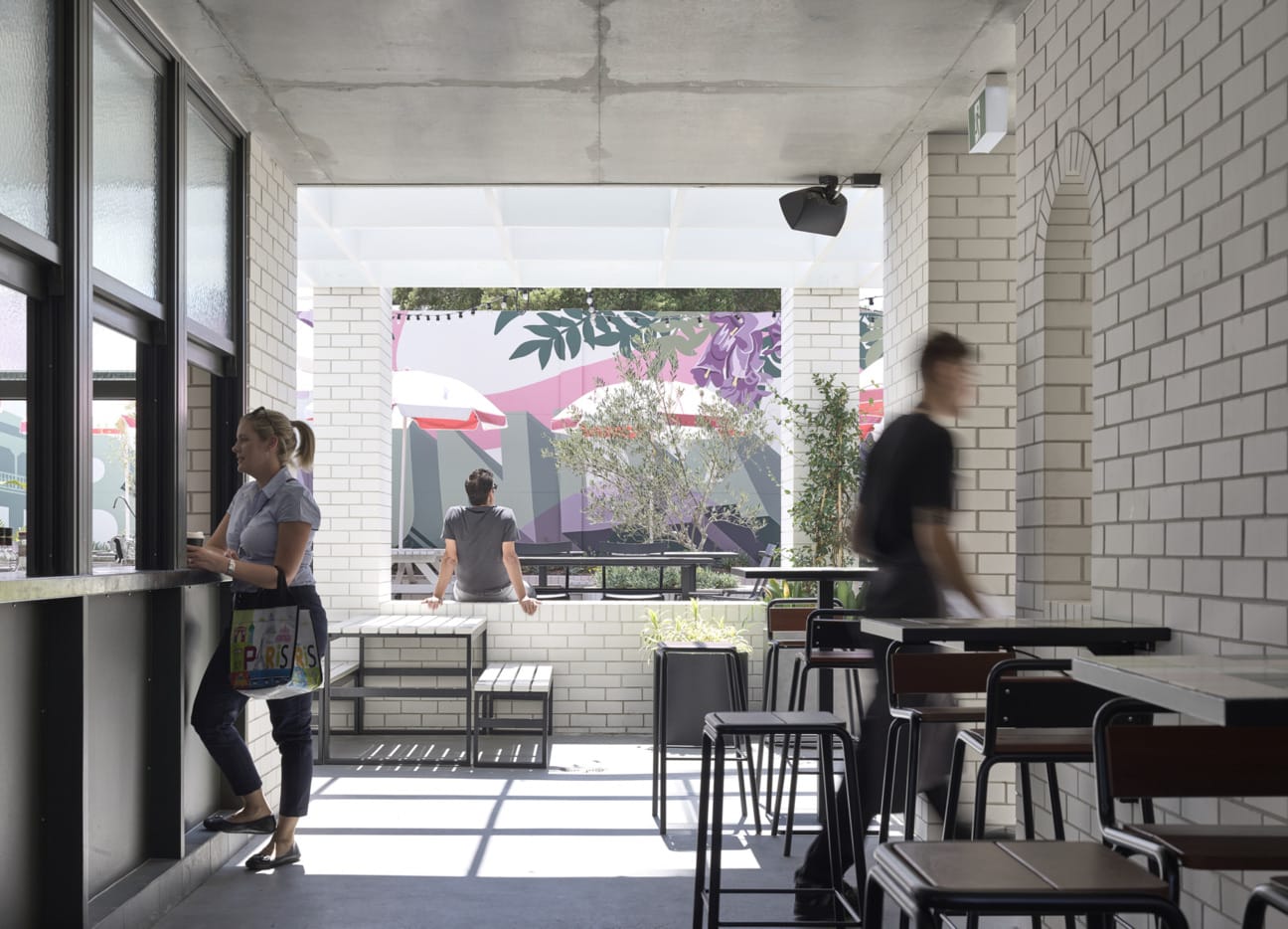 The redesign of The Boundary Hotel in Brisbane’s West End showcasing the use of PGH's Blanco white brick.
