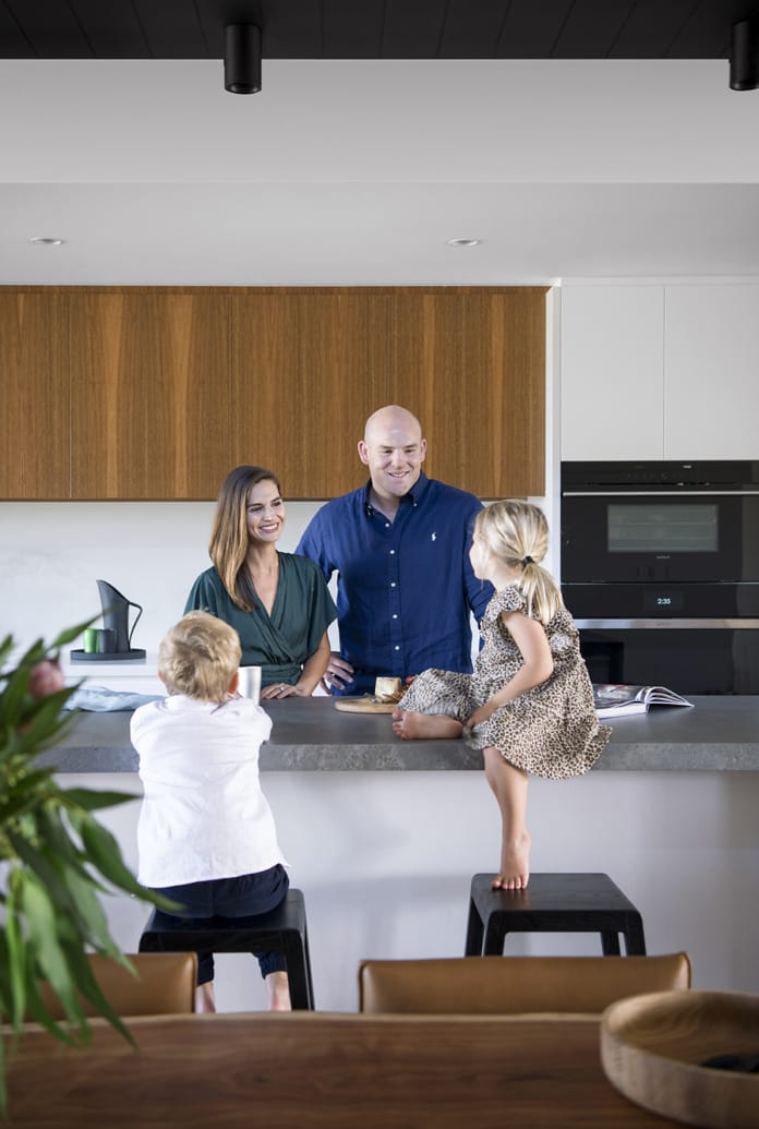 Former Wallabies captain Stephen Moore's minimalist family home using PGH bricks.