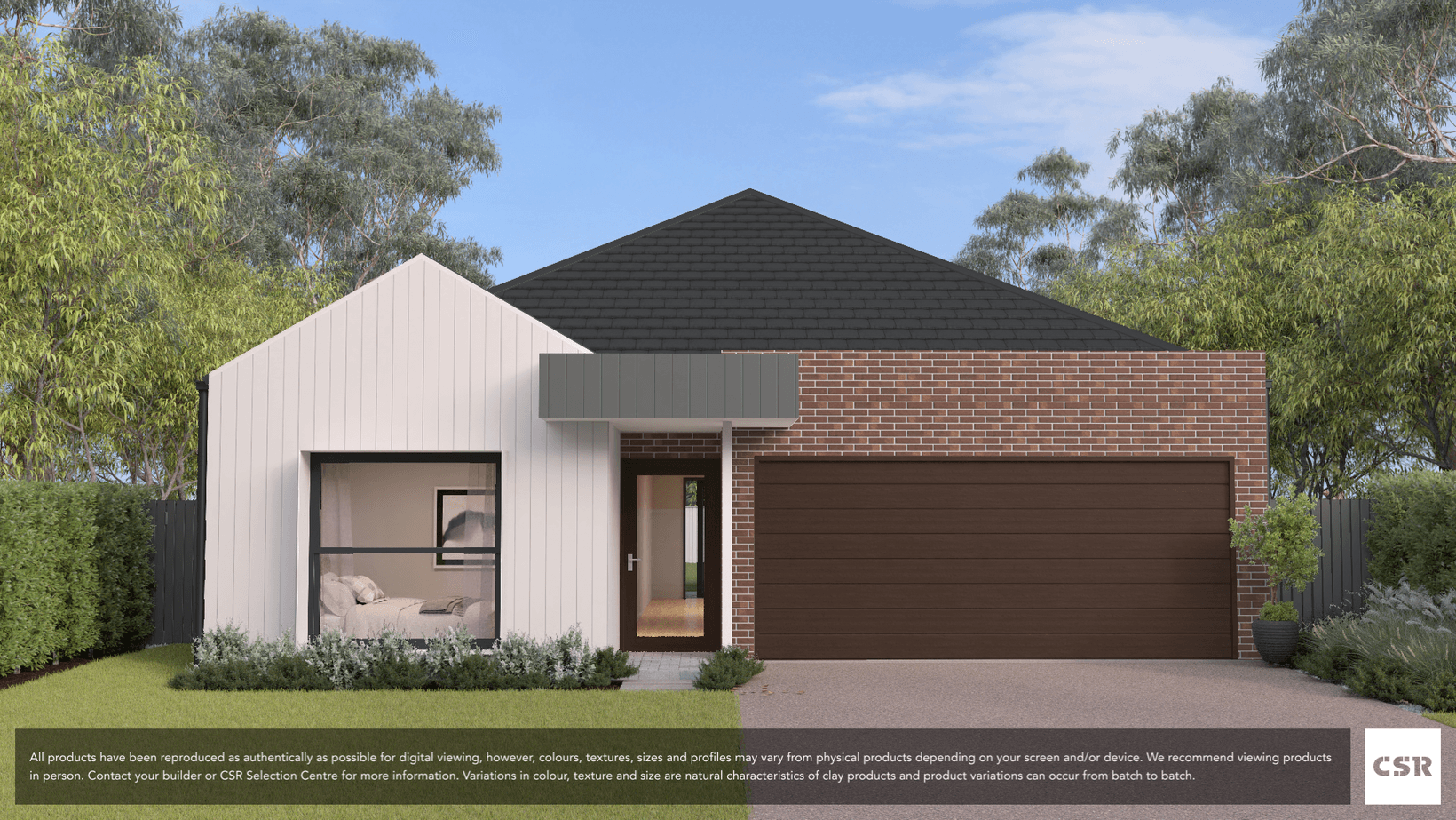 Barwon brick from PGH in Elan range on house render